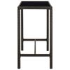 vidaXL Barborð fyrir Garðinn Brúnt 130x60x110 cm Pólýrattan og Gler