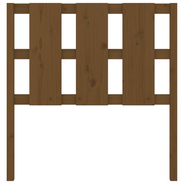 vidaXL Höfðagafl fyrir Rúm Hunangsbrún 95,5x4x100 cm Gegnheil Fura