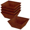 vidaXL Gar&eth;pl&ouml;ntukassi 5 pcs Rusty 40 x 40 x 15 cm Ve&eth;ra&eth; st&aacute;l