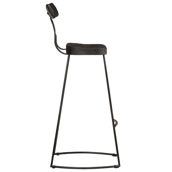 vidaXL barst&oacute;lar 2 stk Svartir 49x43x103 cm Solid Wood Mang&oacute;