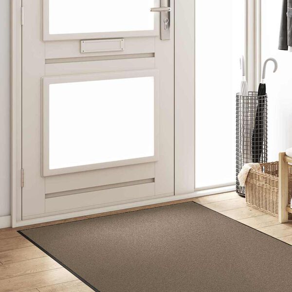 vidaXL Dyramotta Beige og svartur 120 x 300 cm Polypropylene og vinyl