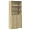 vidaXL H&aacute;r Sk&aacute;pur Sonoma Eik 80x42,5x185 cm Samsettur Vi&eth;ur