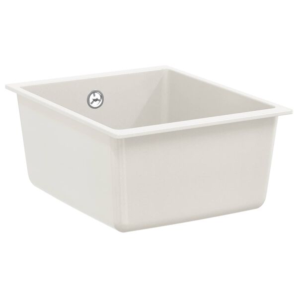 vidaXL Sk&aacute;l Hv&iacute;tt 370 x 460 mm 80% Kvars og 20% Har&eth;v&ouml;rur