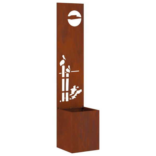 vidaXL Gar&eth;s b&uacute;na&eth; skj&aacute;r &Uacute;tskur&eth;ur Rusty 32 x 140 cm Ve&eth;ra&eth; st&aacute;l