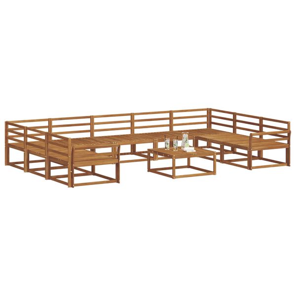 vidaXL &Uacute;ti s&oacute;fasett 10 pcs N&aacute;tt&uacute;rulegur Hrein akas&iacute;utr&eacute;