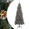 vidaXL Gervi j&oacute;latr&eacute; me&eth; 300 LED Gr&aelig;nn 180 cm PVC, plast og st&aacute;l