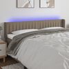 vidaXL LED h&ouml;fu&eth;gafl Taupe 163x16x78/88 cm Efni