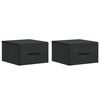 vidaXL Vegghengdur n&aelig;turbor&eth;sk&aacute;pur 2 pcs Svartur 34,5 x 33 x 20 cm