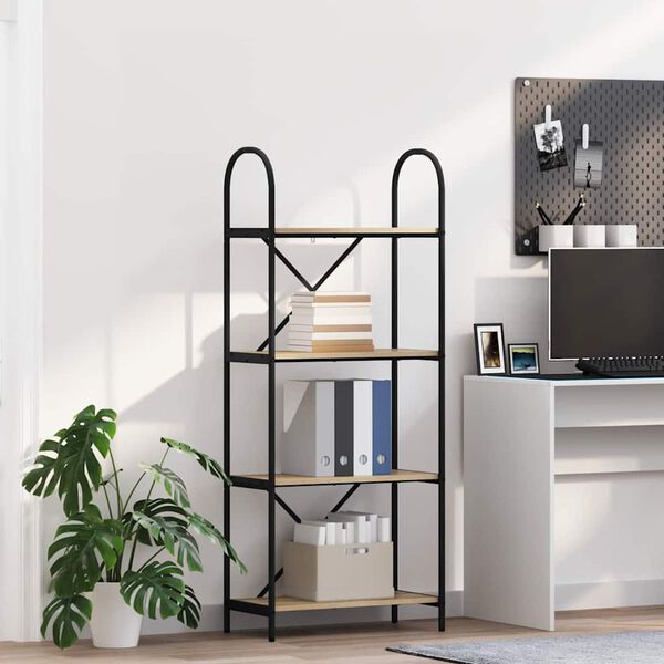 vidaXL Hilla Sonoma Eik 60 x 30 x 146 cm Samsettur vi&eth;ur