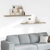 vidaXL Vegghengdar Hillur 2 stk. Eikarlita&eth;ar 120x23,5x3,8 cm MDF