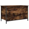 vidaXL Geymslubekkur Reykt&oacute;na Eikarlitur 80x42,5x50 cm Samsettur Vi&eth;ur