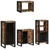 vidaXL Ba&eth;herbergismublasett me&eth; sk&uacute;ffu 4 pcs Solid endurheimt tr&eacute;