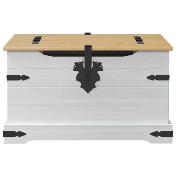 vidaXL storage box me&eth; hillu Hv&iacute;tt 78 x 78 x 45 cm Solid furuhikk