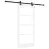 vidaXL Rennidyr Hv&iacute;tt 93 x 202 cm Gegnheil fura og gler