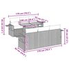 vidaXL 7-Hluta Gar&eth;s&oacute;fasett me&eth; Sessum Gr&aacute;tt P&oacute;l&yacute;rattan