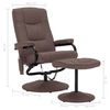 249317 vidaXL Massage Recliner with Footrest Brown Fabric