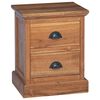 vidaXL N&aacute;ttbor&eth; N&aacute;tt&uacute;rulegur 40 x 30 x 50 cm Solid teak vi&eth;ur