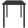 vidaXL Garðborð Svartur 140 x 80 x 73 cm Gegnheill tekkviður