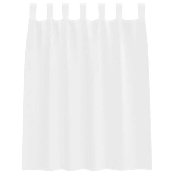 vidaXL Voile gardína 2 pcs Hvítt 140 x 140 cm Pólýester