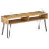 vidaXL Sj&oacute;nvarpsstandur Gegnheill Mang&oacute;vi&eth;ur 110x35x45 cm