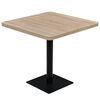 vidaXL B&iacute;str&oacute;bor&eth; MDF og St&aacute;lferningur 80x80x75 cm Eikarlitur