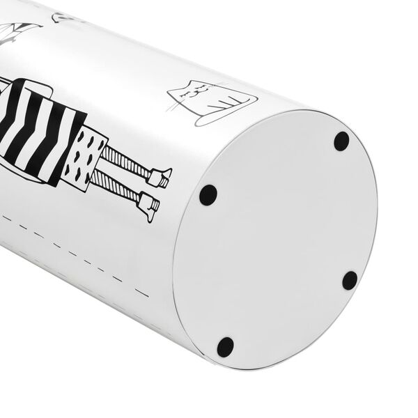 vidaXL Regnhlífastandur Konur Stál Hvítur