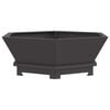 vidaXL Eldurn Svartur 75 x 75 x 28 cm St&aacute;l