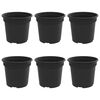vidaXL R&uacute;n bl&oacute;mapotta 6 pcs Svartur &Oslash; 15 x 12 cm Plast