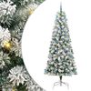 vidaXL Gervi hengdu j&oacute;latr&eacute; me&eth; 300 LED Gr&aelig;nn og hv&iacute;tur 240 cm