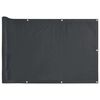 vidaXL Skj&oacute;lveggur &aacute; Svalir Reykgr&aacute;r 400x90 cm PVC