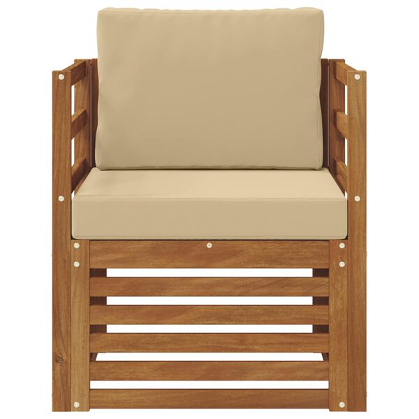 vidaXL &Uacute;ti s&oacute;fasett me&eth; p&uacute;&eth;i N&aacute;tt&uacute;rulegur 67 x 63 x 73 cm