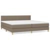 vidaXL H&oacute;lfa&eth; Springr&uacute;m me&eth; D&yacute;nu Br&uacute;ngr&aacute;tt 200x200 cm Efni