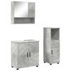 vidaXL Ba&eth;herbergismublasett me&eth; hur&eth; 3 pcs Steypugr&aacute;r Samsettur vi&eth;ur