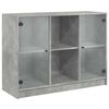 vidaXL Skenkur Steypugr&aacute;r 102x37x75,5 cm Samsettur Vi&eth;ur