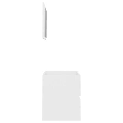 804872 vidaXL 2 Piece Bathroom Furniture Set White Chipboard