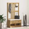 vidaXL Hall Tree SANDNES 87x40x159,5 cm gegnheilvi&eth;i furu