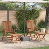 vidaXL Gar&eth;ur bor&eth;sett 4 pcs Br&uacute;nn Solid teak vi&eth;ur