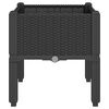 vidaXL Gróðurkassi á Fótum Svartur 40x40x42 cm PP
