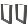 vidaXL s&oacute;fabor&eth;sf&aelig;tur V-laga 2 stk. antras&iacute;t 50x(42-43,3) cm st&aacute;l