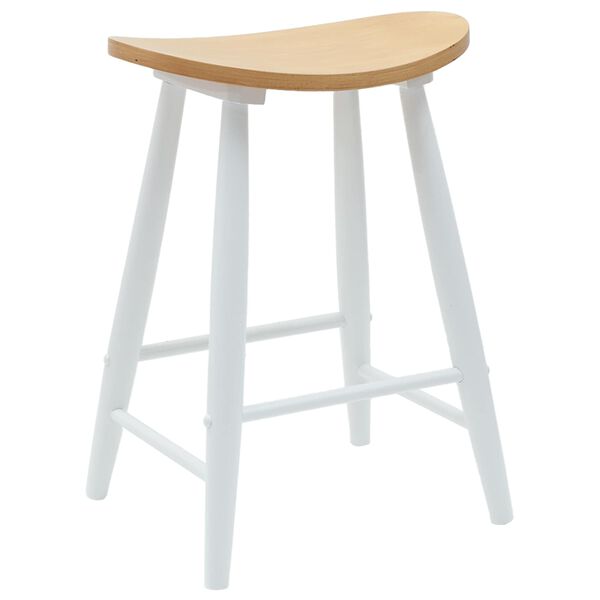 vidaXL Matsalst&oacute;lar 2 pcs Hv&iacute;tt 46 x 37 x 63 cm Solid Gummi Wood