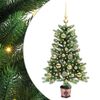 vidaXL J&oacute;latr&eacute; me&eth; 150 LED me&eth; standi Gr&aelig;nn 90 cm PE