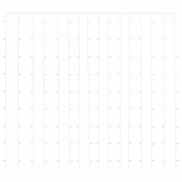 vidaXL LED Grýlukertasería 3x3m 300 LED Litrík 8 Aðgerðir