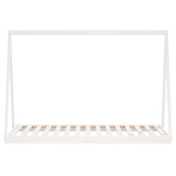 vidaXL Barnar&uacute;mgrind Hv&iacute;t 90x190 cm Gegnheil Fura