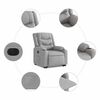 vidaXL Electric Stand up Recliner st&oacute;ll Cloud Grey Efni