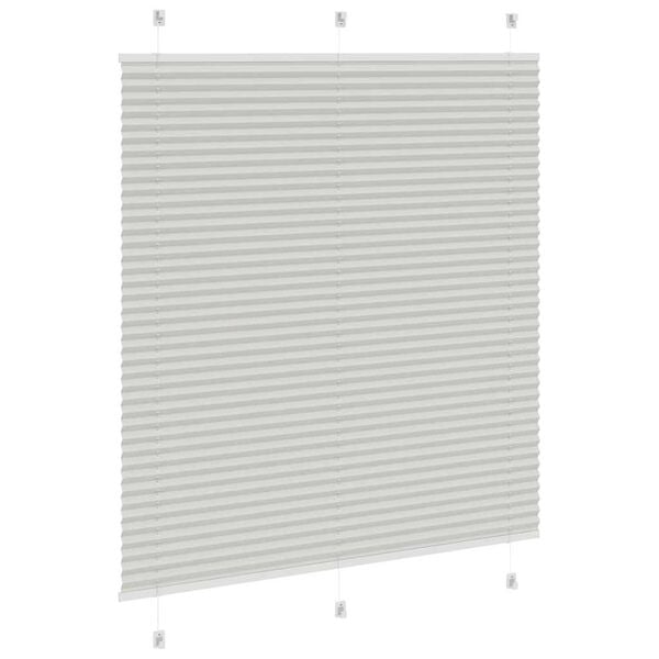 vidaXL Pleated Blind Lj&oacute;sgr&aacute;tt 120x150 cm Efni Breidd 119,4 cm