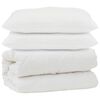 vidaXL S&aelig;ng me&eth; kodda 3 pcs Hv&iacute;tt Microfleece