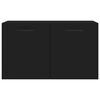 vidaXL Veggsk&aacute;pur Svartur 60x36,5x35 cm Samsettur Vi&eth;ur