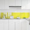 vidaXL Eldhús Backsplash 2 pcs Gulur 100 x 40 cm hertuð gler