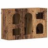 vidaXL Vegghengdur sk&aacute;pur me&eth; hillu Gamalt timbur 60 x 20 x 40 cm