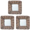 vidaXL Speglar 3 stk. 15x15 cm V&iacute;&eth;it&aacute;gar